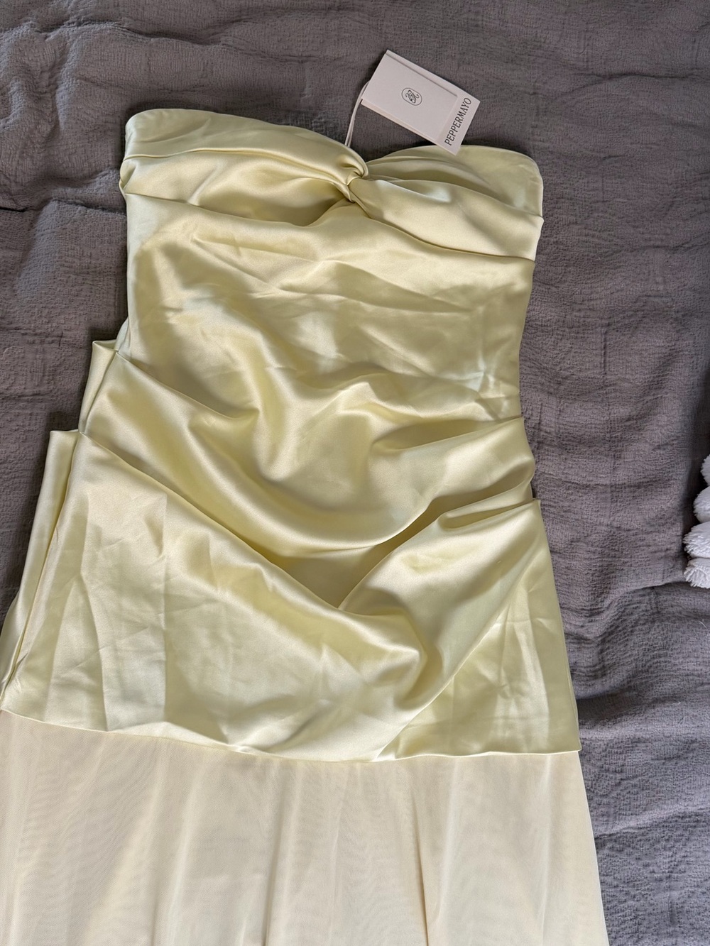 Peppermayo Strapless Butter Yellow Maxi Dress - Picture 8 of 13